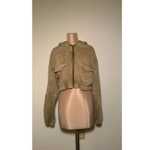 Cropped Hoodie with Zipper from Urban Outfitters